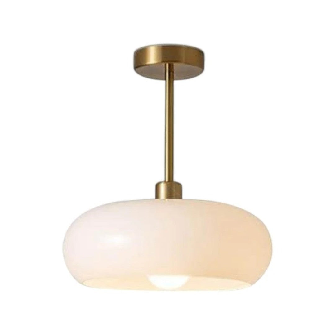 Szklana Okrągła Lampa Wisząca W Stylu Retro | Vintage