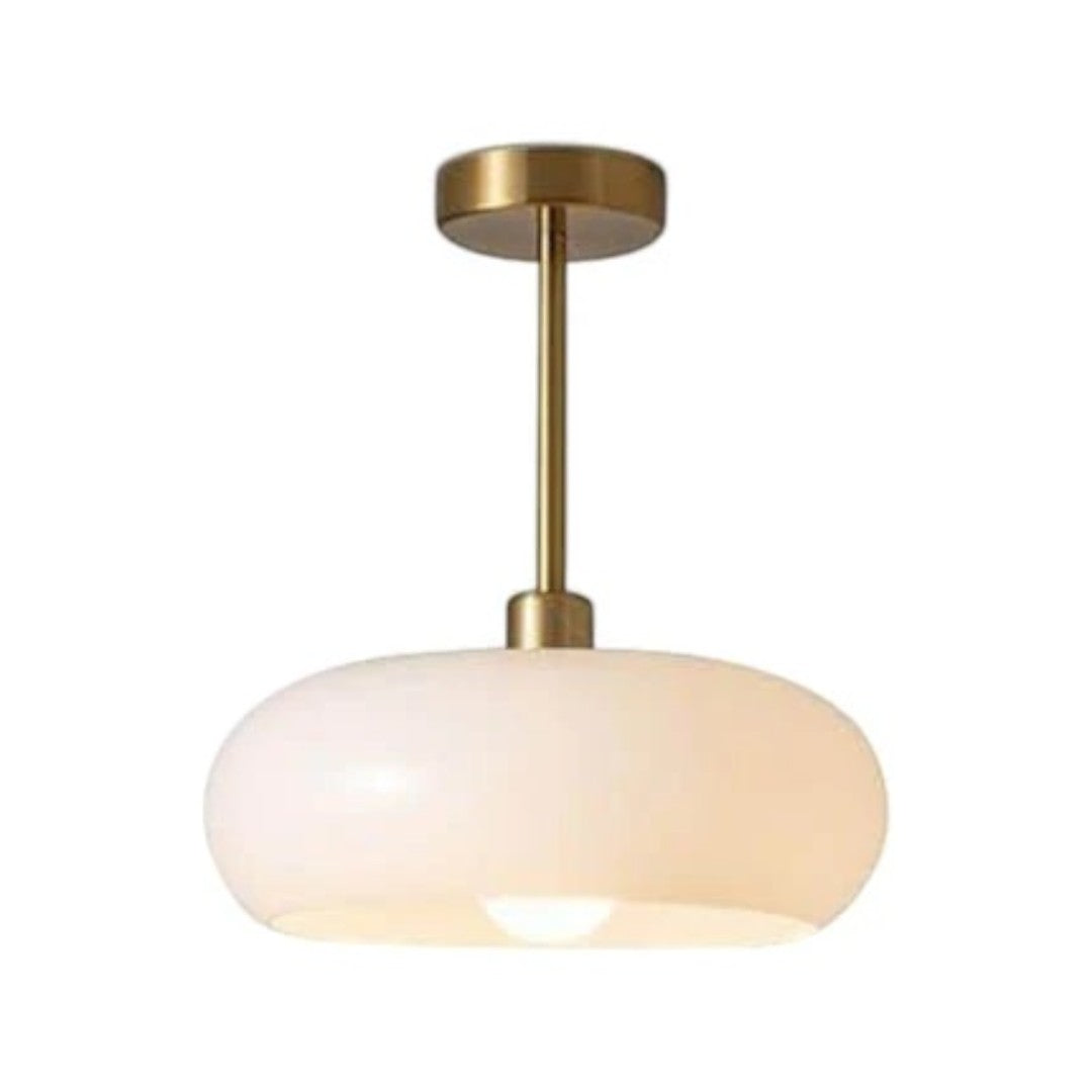 Szklana Okrągła Lampa Wisząca W Stylu Retro | Vintage