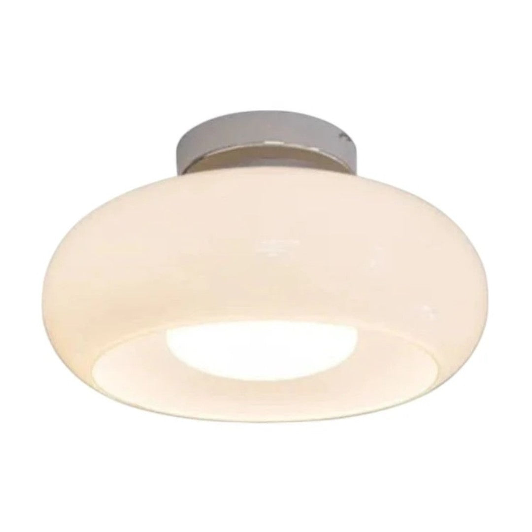 Szklana Okrągła Lampa Wisząca W Stylu Retro | Vintage