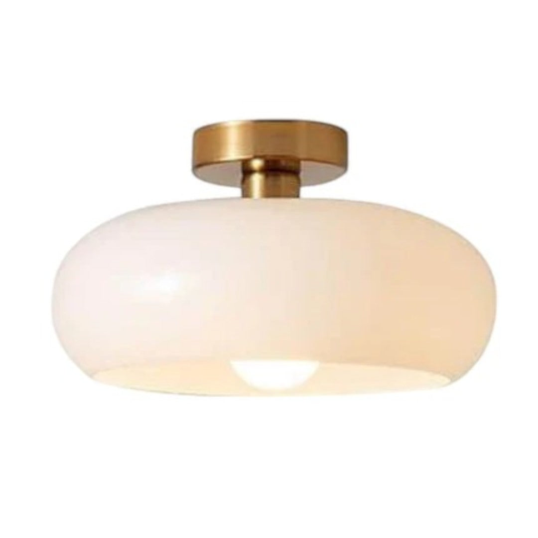 Szklana Okrągła Lampa Wisząca W Stylu Retro | Vintage