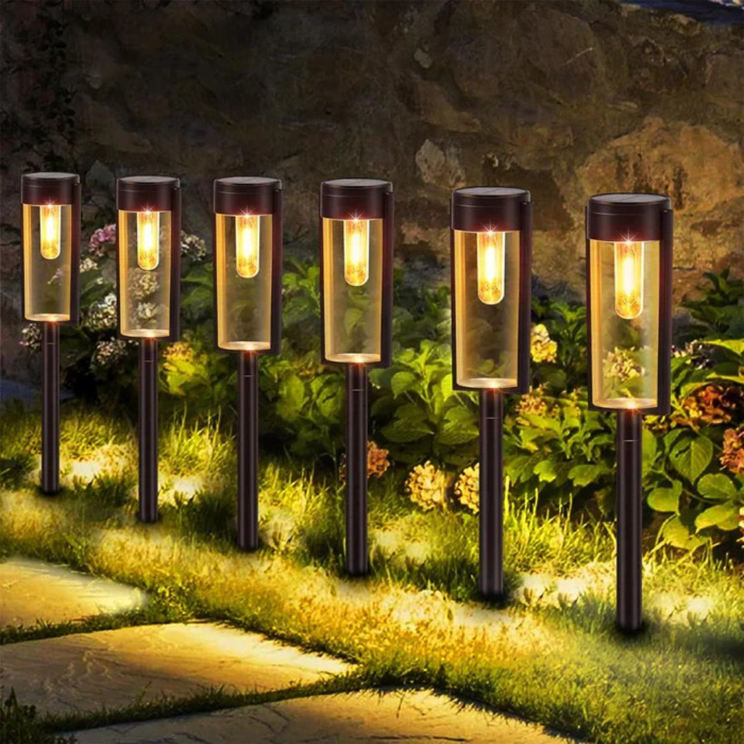 Zewnętrzna solarna lampa ścieżkowa do ogrodu i alejek