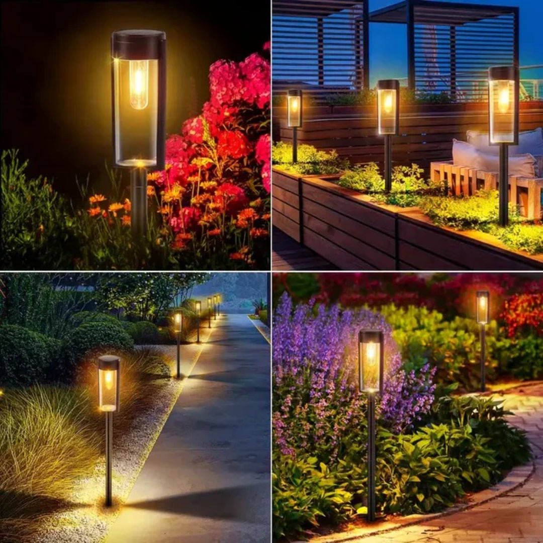 Zewnętrzna solarna lampa ścieżkowa do ogrodu i alejek