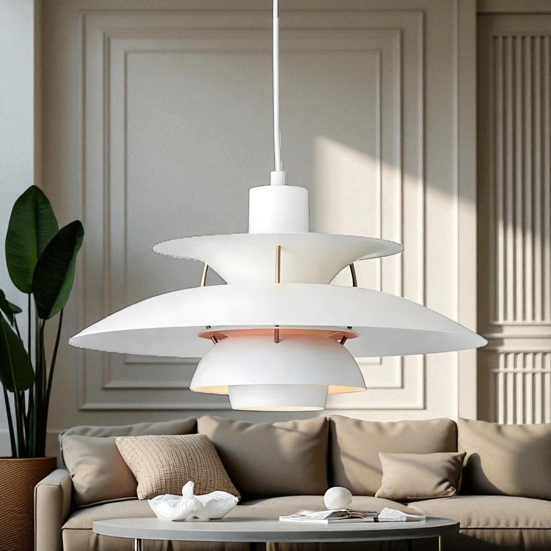 Nowoczesna Okrągła Lampa Wisząca LED | Klosz