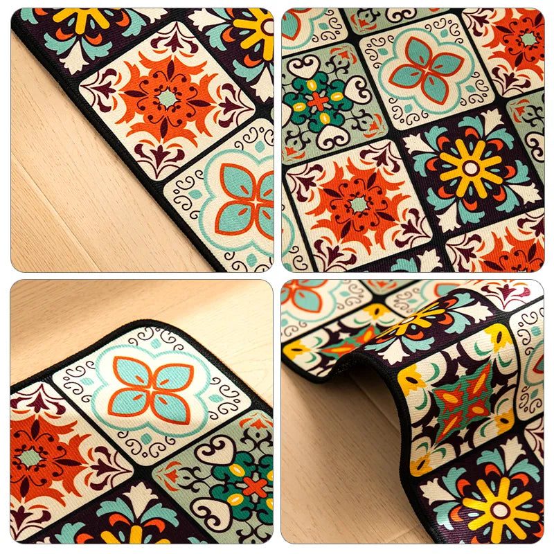Antypoślizgowy Chodnik Kuchenny z Bohemskim Wzorem w Kafle – widok produktu 5 | Nuvira Home