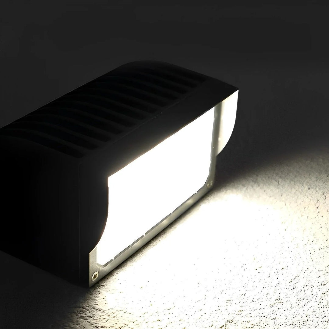 Architektoniczna zewnętrzna lampa ścienna LED – widok produktu 17 | Nuvira Home