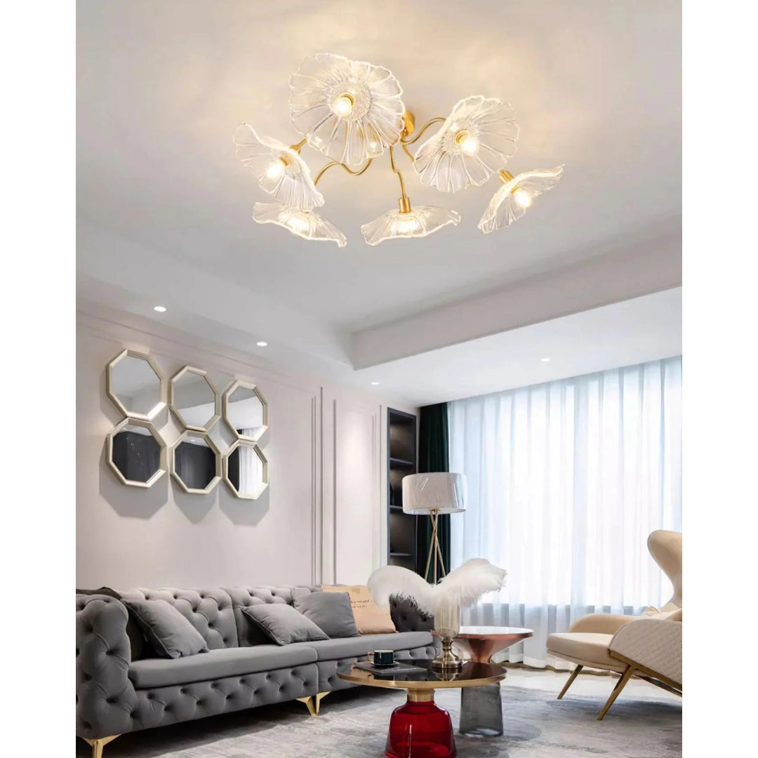 Artystyczna lampa sufitowa w kształcie kwiatu – widok produktu 25 | Nuvira Home