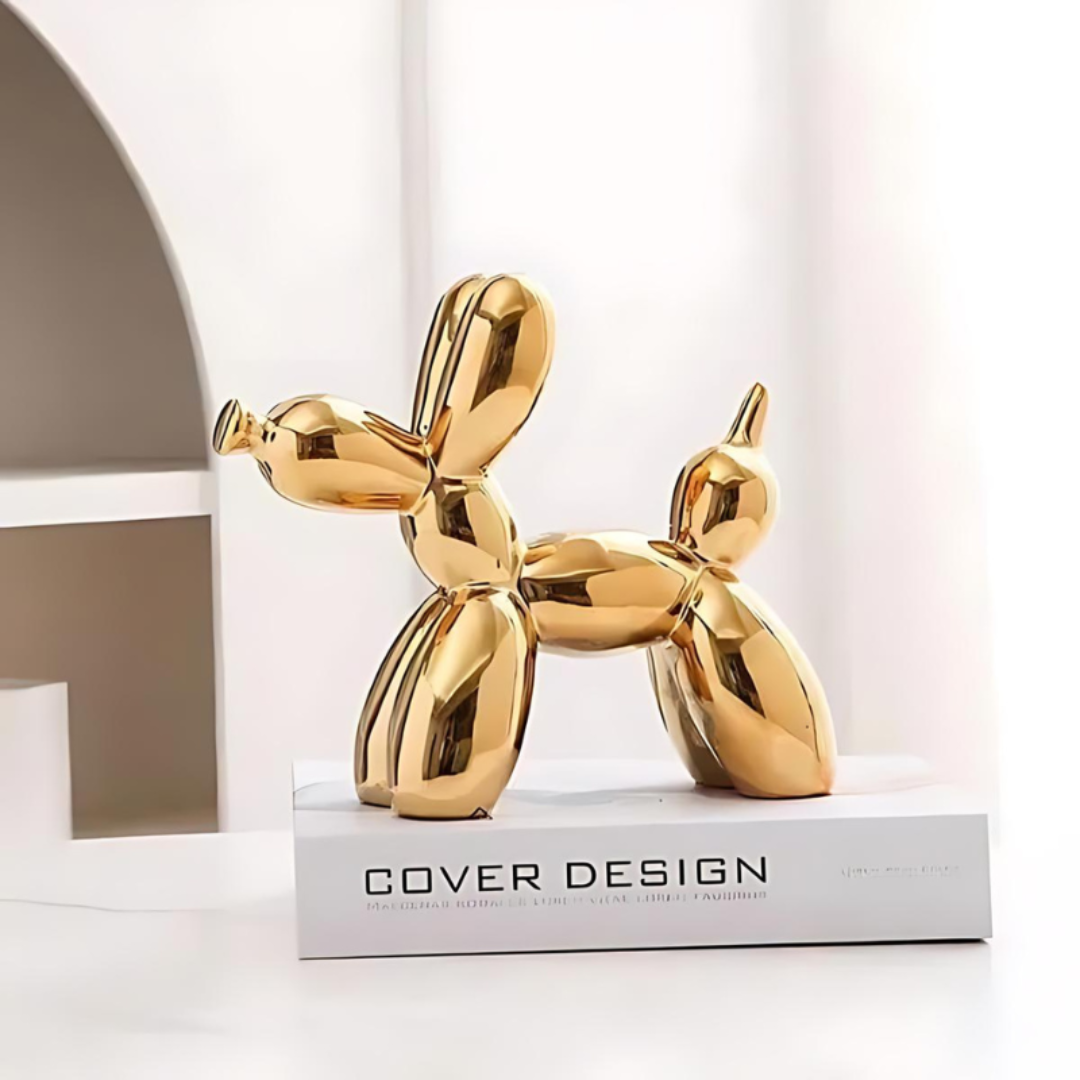 Ceramiczna Figurka Dekoracyjna Piesek z Balonów – widok produktu 8 | Nuvira Home