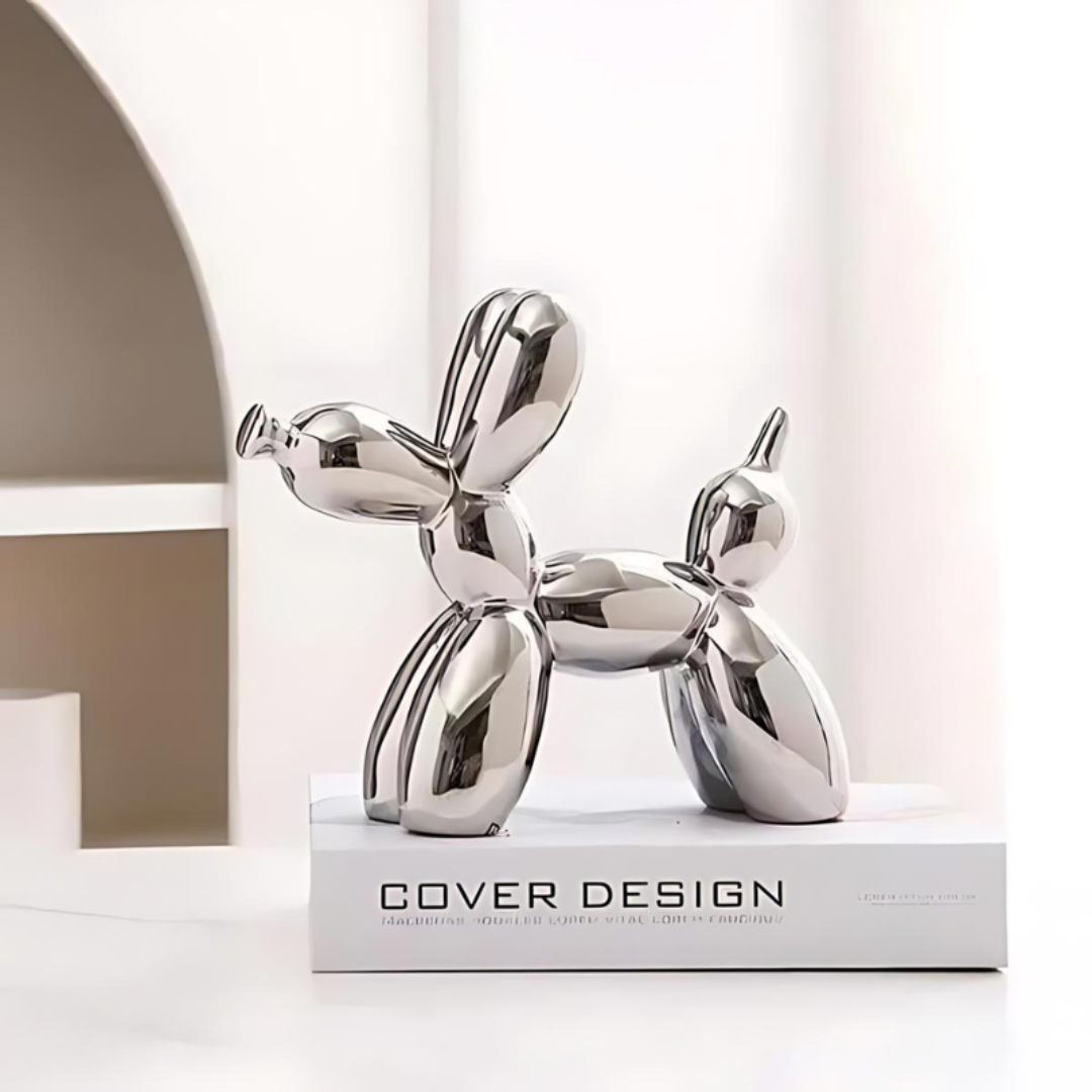 Ceramiczna Figurka Dekoracyjna Piesek z Balonów – widok produktu 9 | Nuvira Home