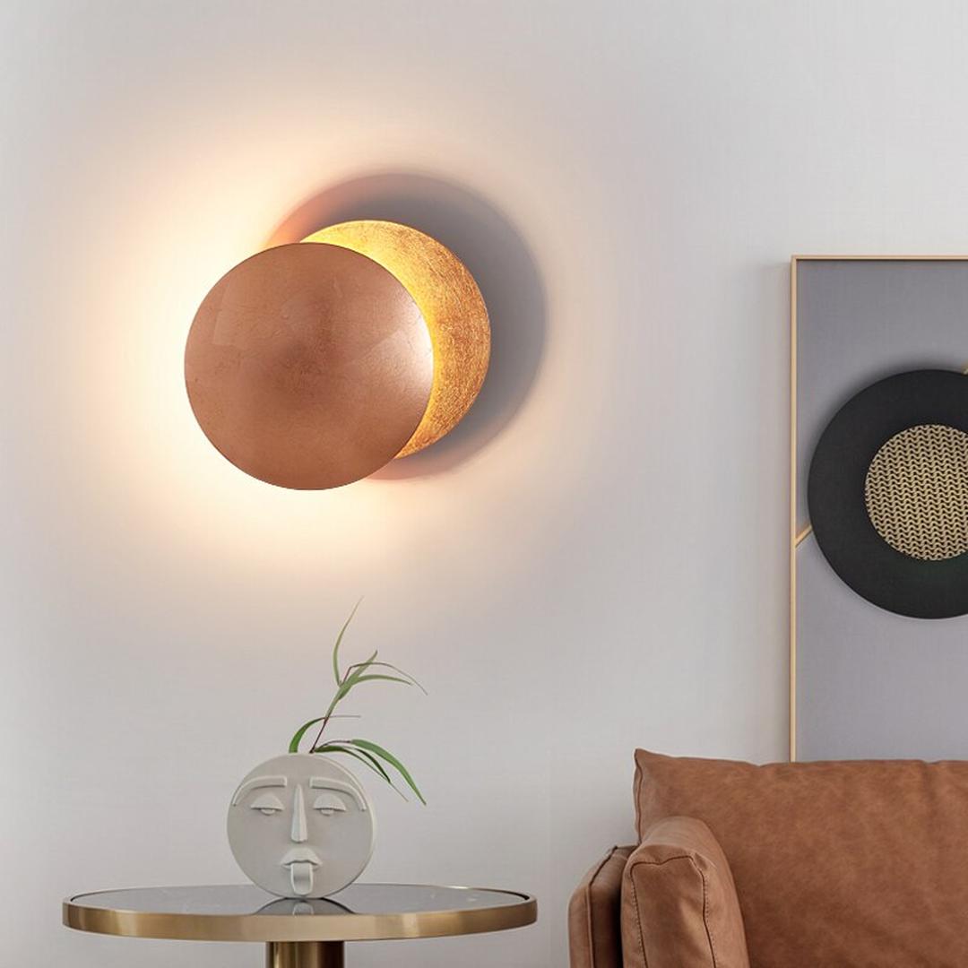 Dekoracyjna Lampa Ścienna Do Domu – W Kształcie Zaćmienia – widok produktu 4 | Nuvira Home