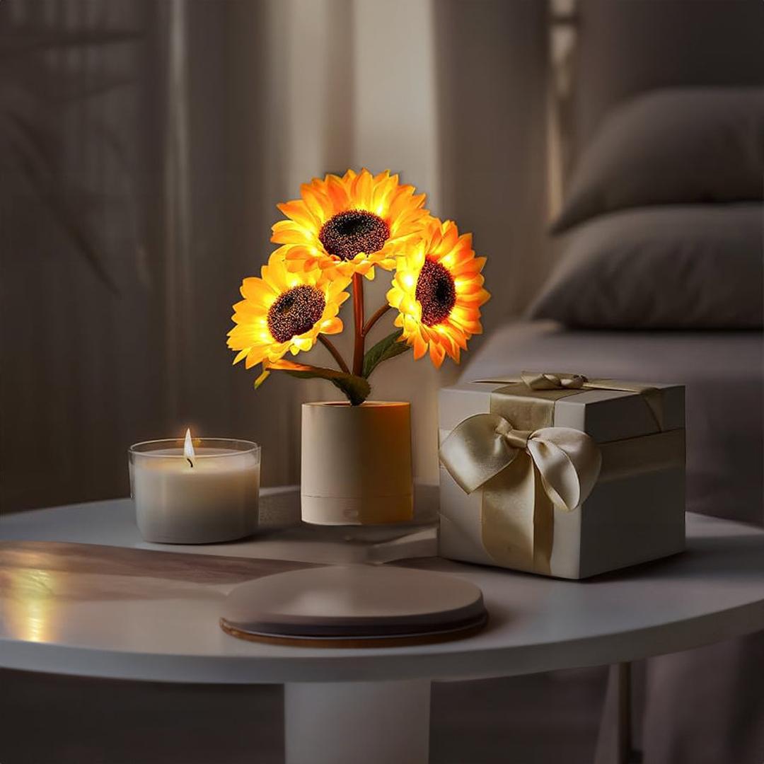 Dekoracyjna Lampa Stołowa Z Kwiatami Sztucznymi – widok produktu 8 | Nuvira Home