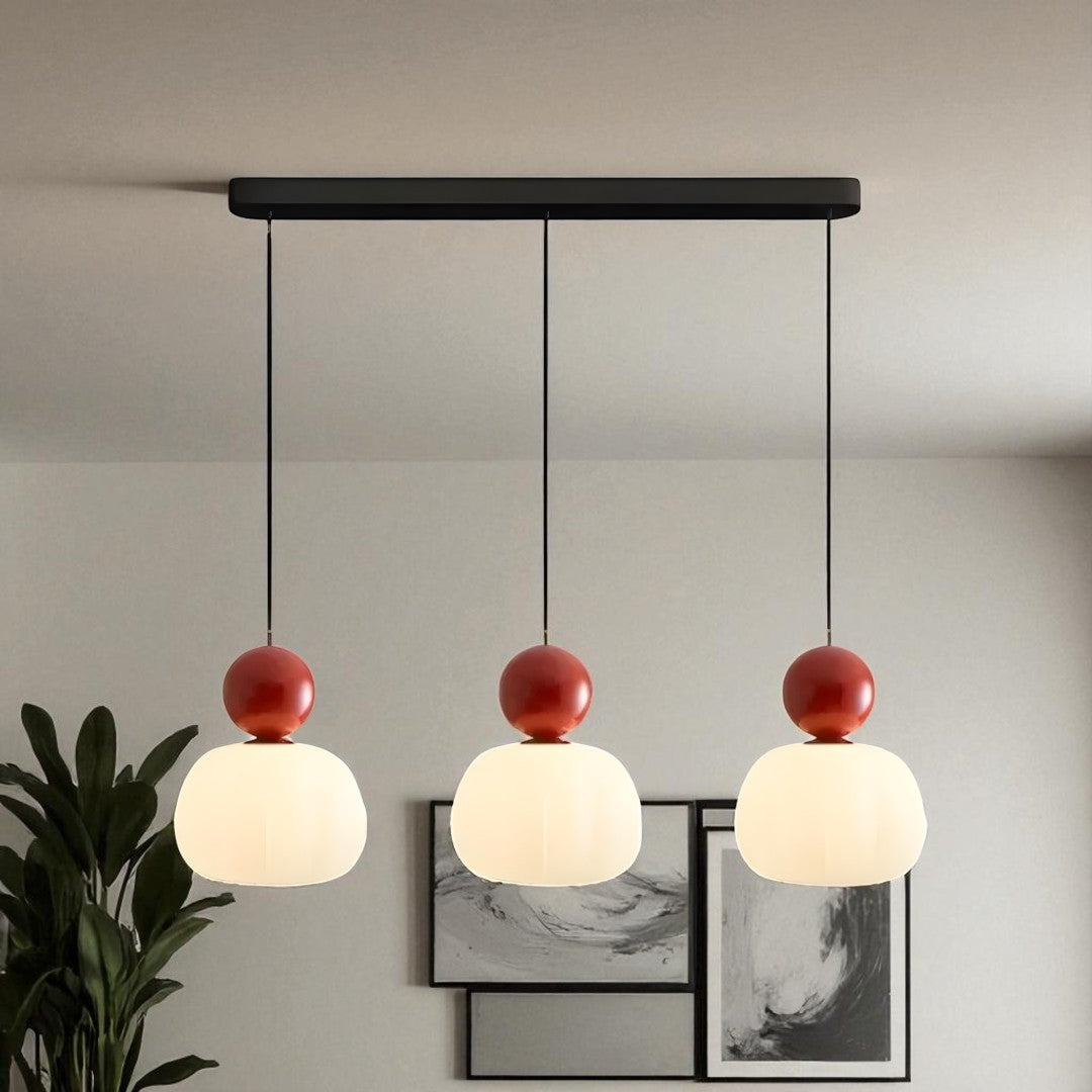 Dekoracyjna Lampa Wisząca Kremowa – Art Deco – widok produktu 1 | Nuvira Home
