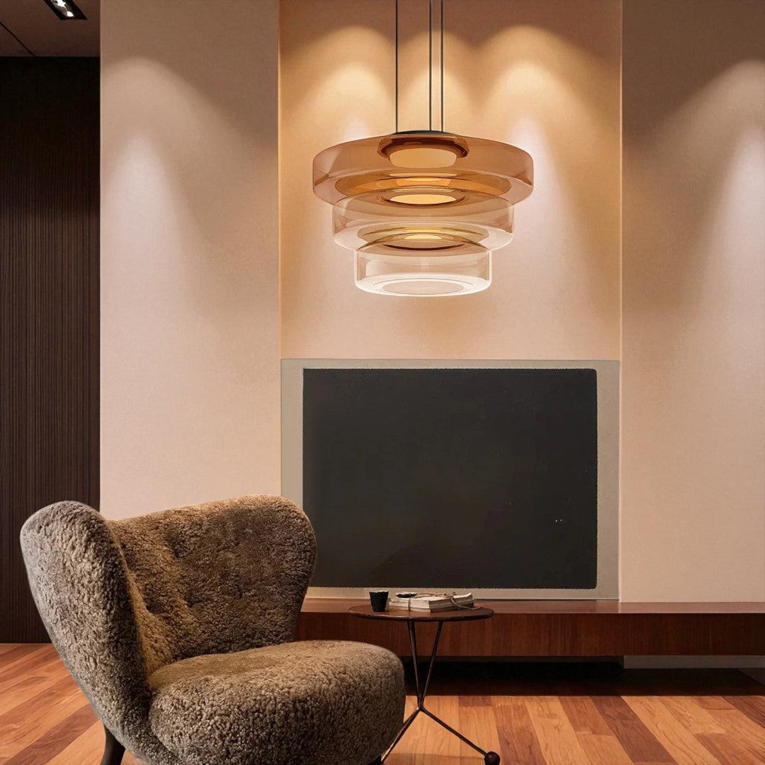 Dekoracyjna Lampa Wisząca Szklana – Styl Bauhaus – widok produktu 2 | Nuvira Home