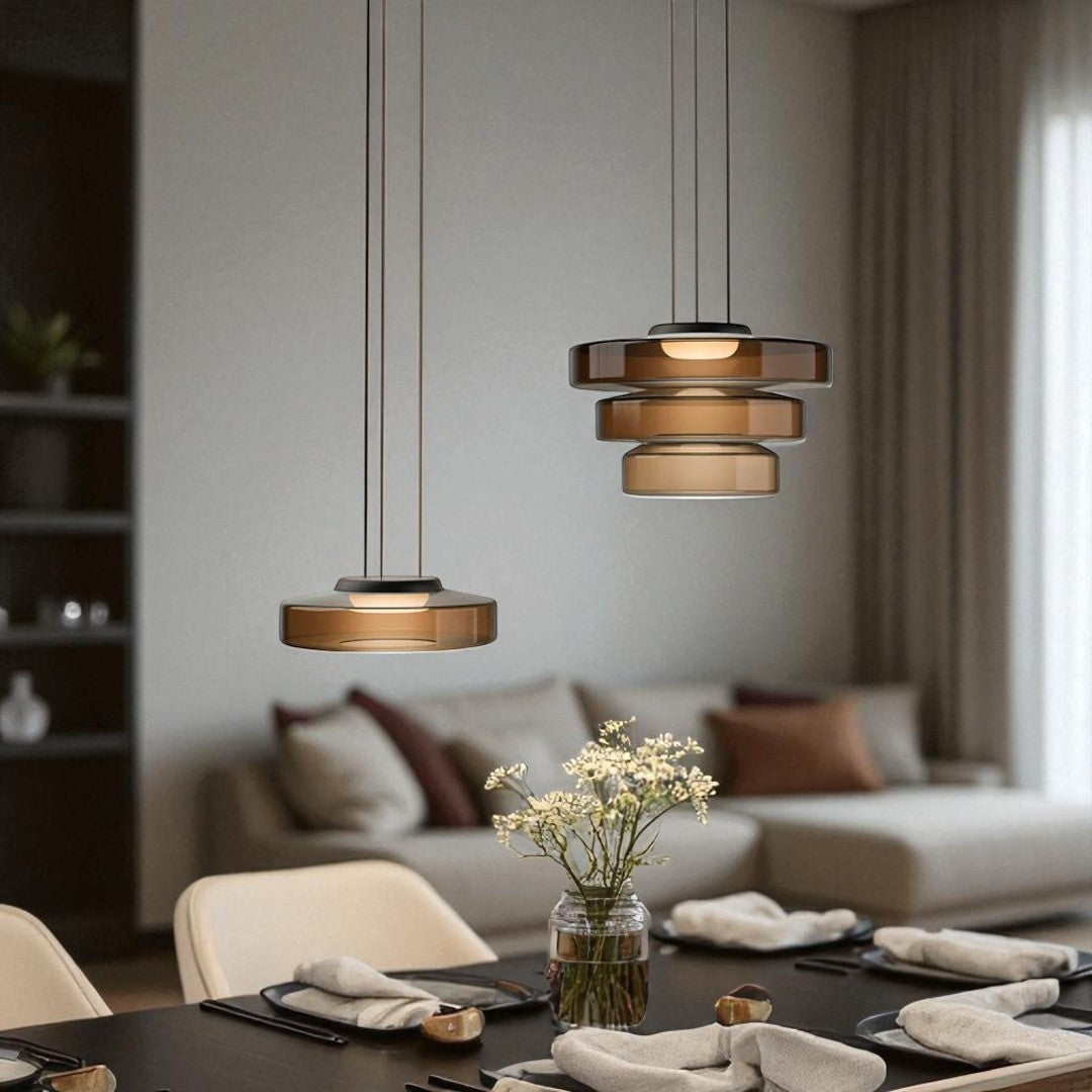 Dekoracyjna Lampa Wisząca Szklana – Styl Bauhaus – widok produktu 3 | Nuvira Home