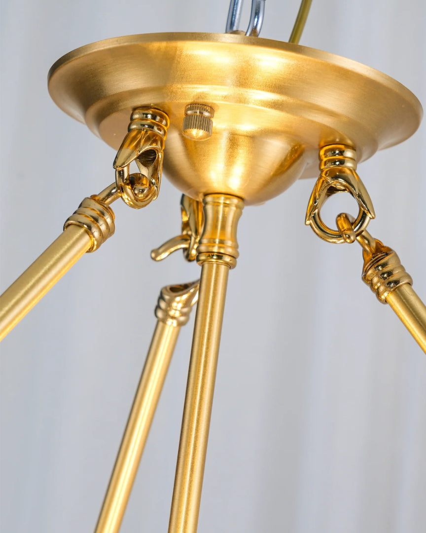 Dekoracyjna sufitowa lampa ze żłobionego szkła – widok produktu 4 | Nuvira Home