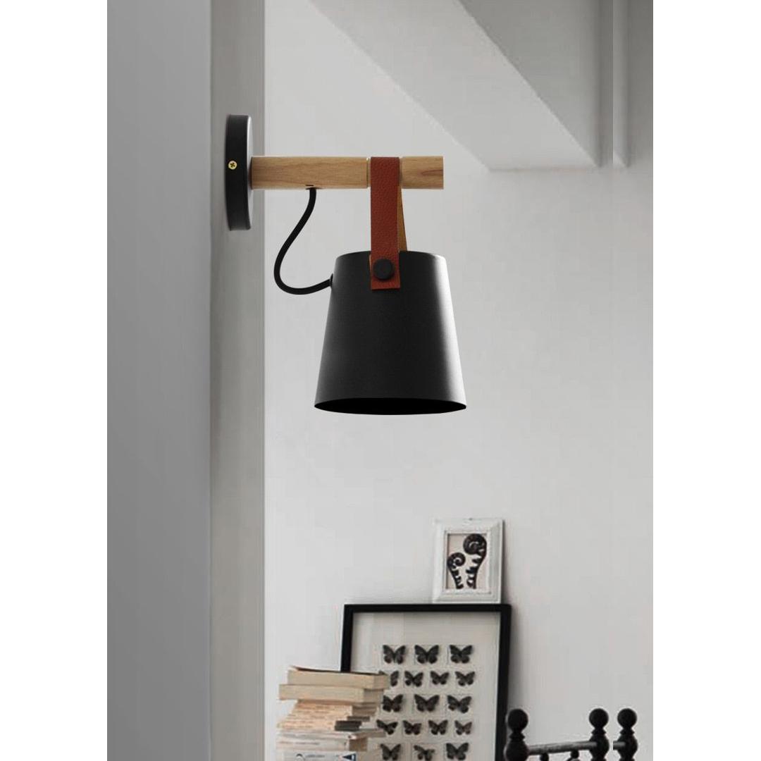 Drewniana Lampa Ścienna Dekoracyjna – Nordycka – widok produktu 10 | Nuvira Home