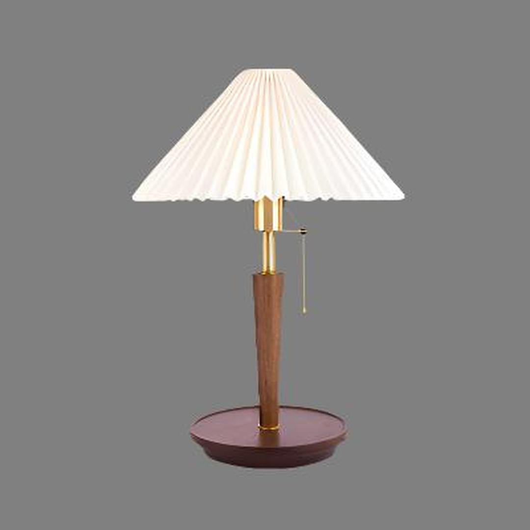 Drewniana Lampa Stołowa Z Plisowanym Kloszem – widok produktu 15 | Nuvira Home