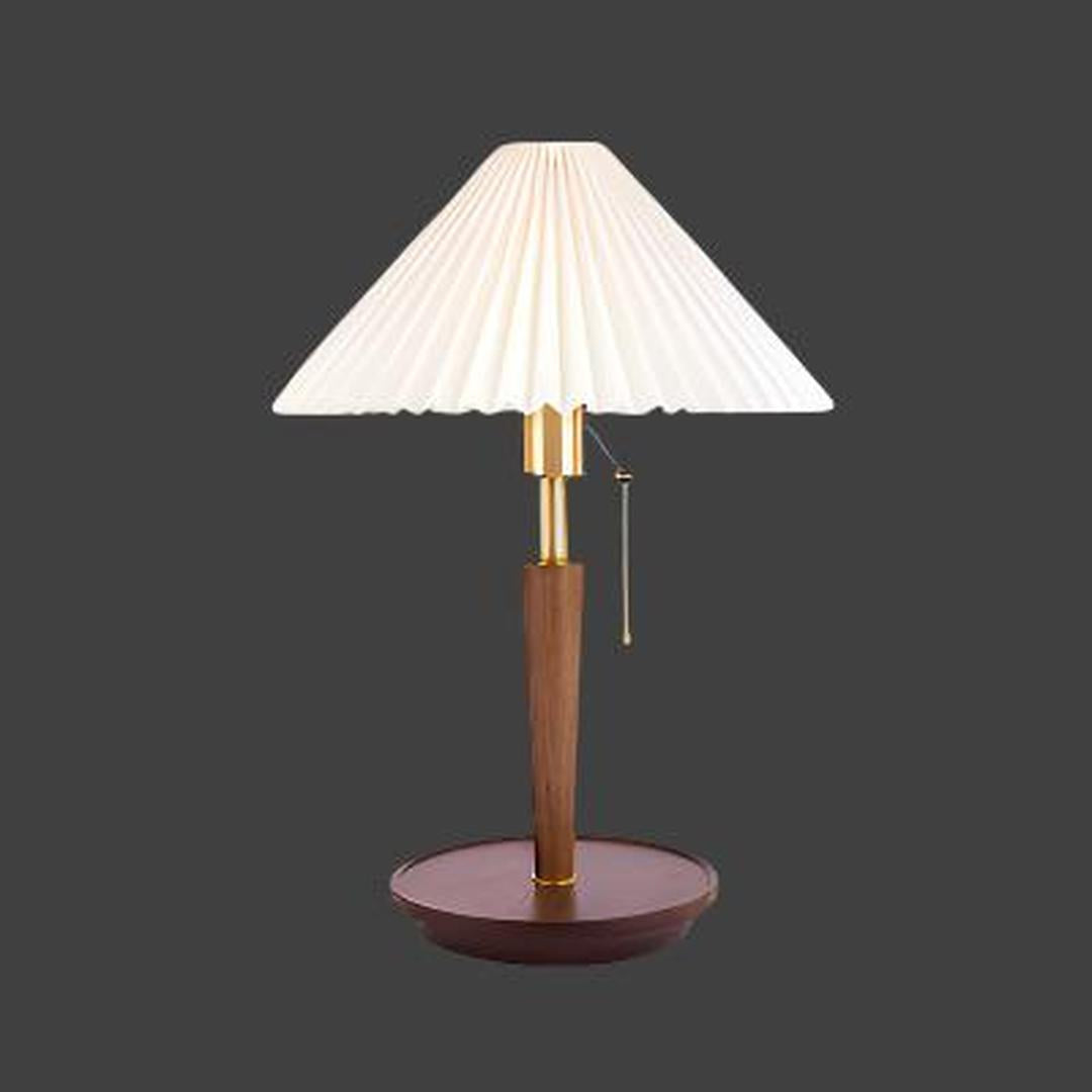 Drewniana Lampa Stołowa Z Plisowanym Kloszem – widok produktu 16 | Nuvira Home