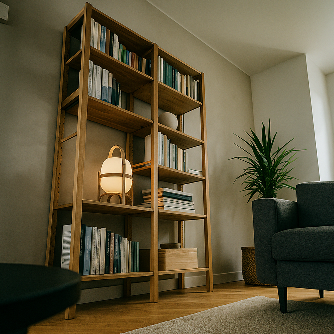 Drewniana Lampa Stołowa Z Regulowaną Jasnością – Przenośna – widok produktu 2 | Nuvira Home