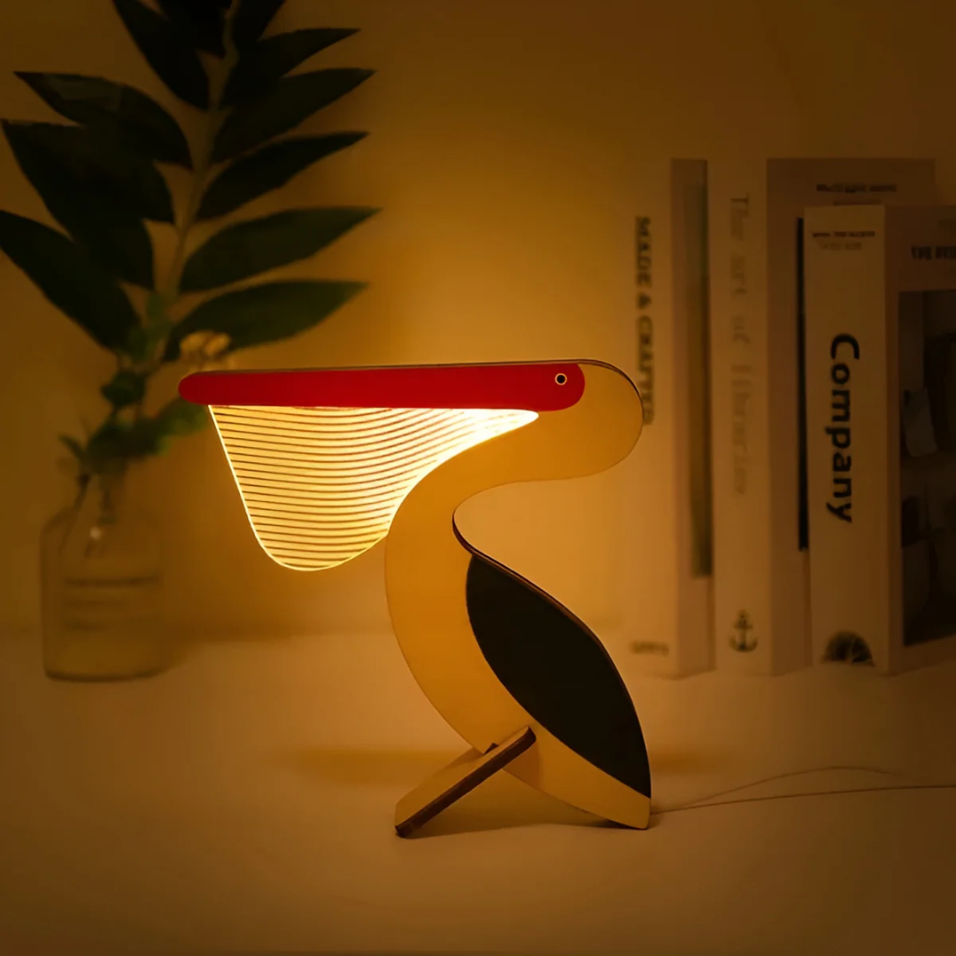 Drewniana Lampka Nocna LED w Kształcie Zwierząt – widok produktu 5 | Nuvira Home
