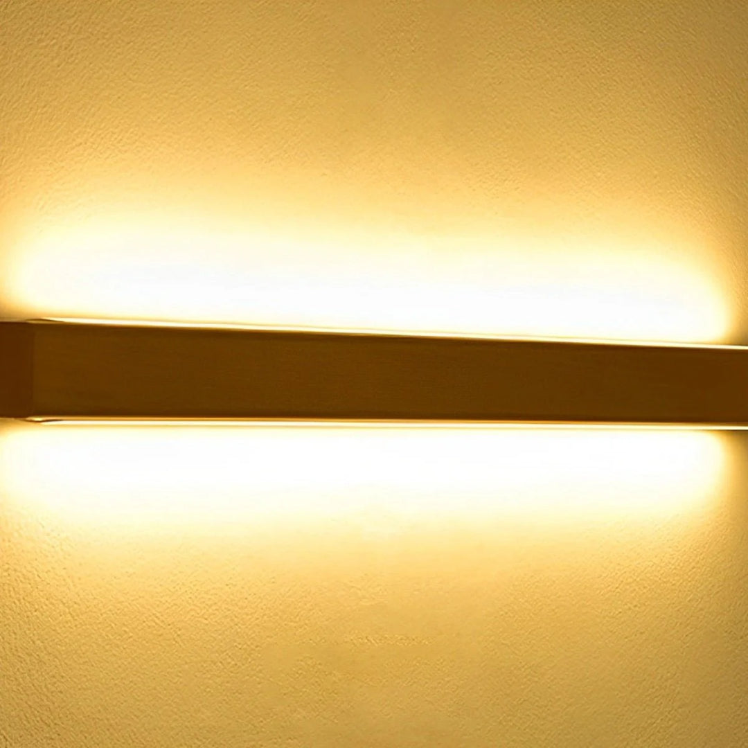 Drewniana liniowa lampa ścienna LED – widok produktu 4 | Nuvira Home