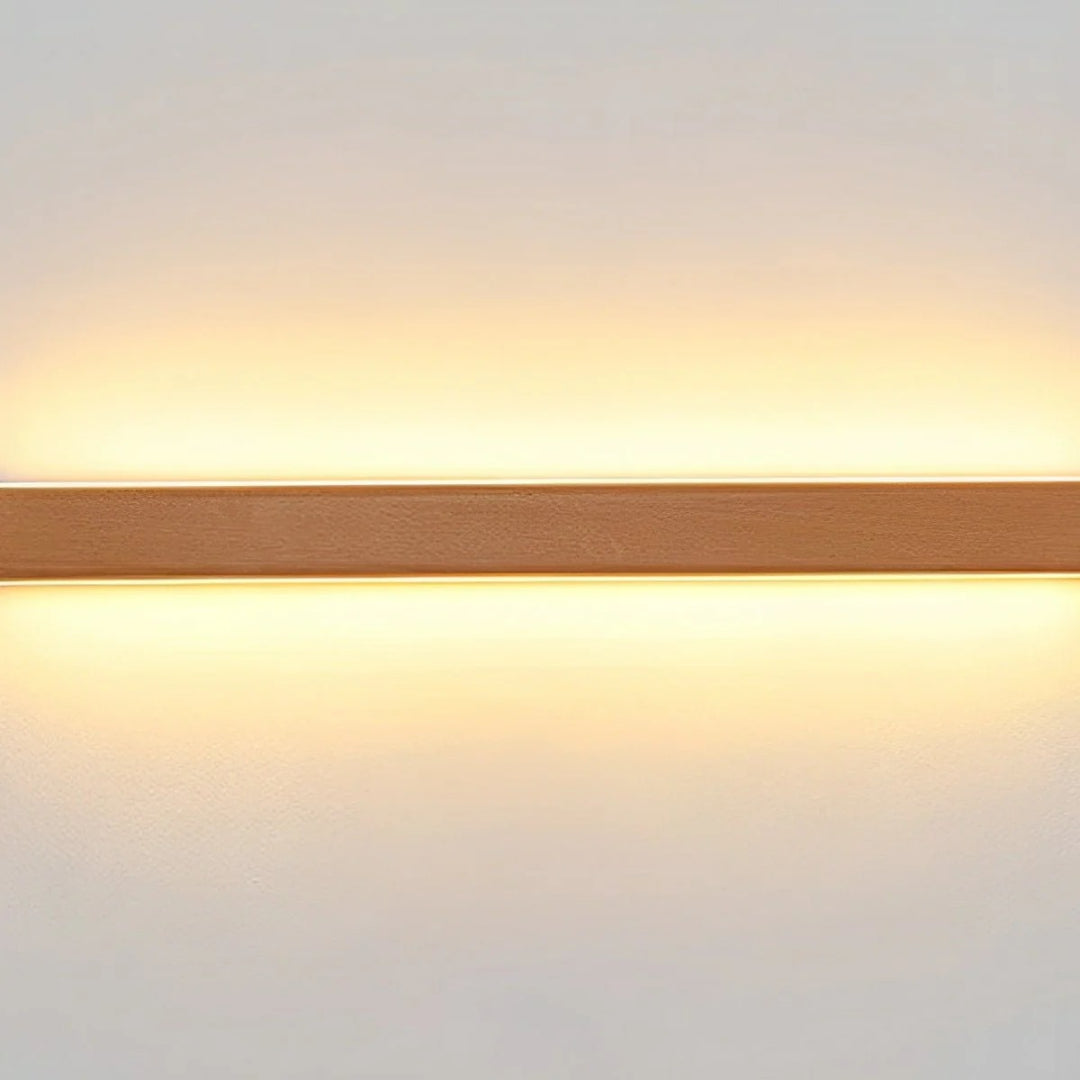 Drewniana liniowa lampa ścienna LED – widok produktu 5 | Nuvira Home