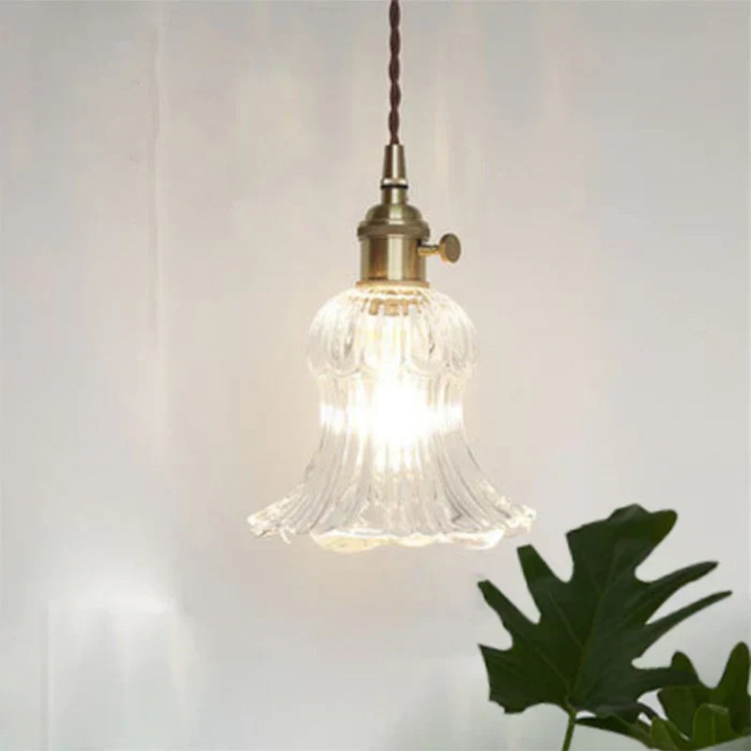 Industrialna lampa wisząca ze żłobionego szkła – widok produktu 13 | Nuvira Home