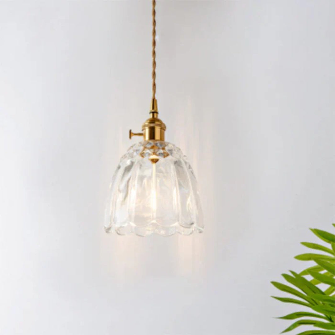 Industrialna lampa wisząca ze żłobionego szkła – widok produktu 15 | Nuvira Home