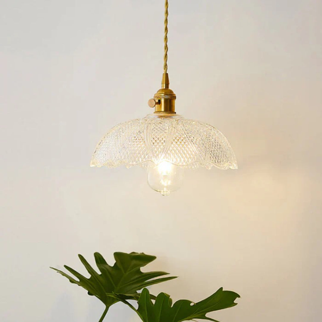 Industrialna lampa wisząca ze żłobionego szkła – widok produktu 22 | Nuvira Home