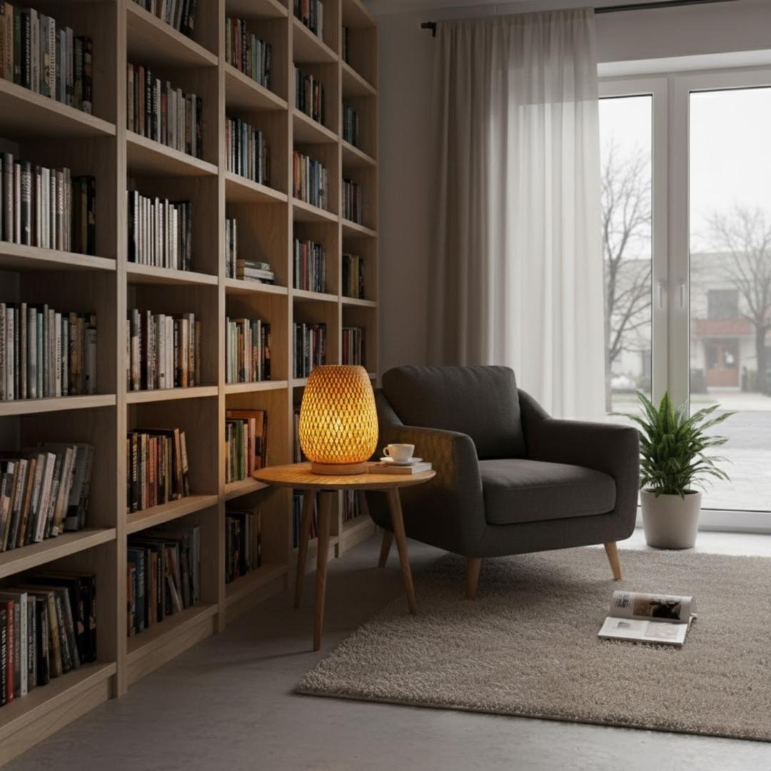 Inspirowana Boho Lampa Nocna LED – Regulowane Światło – widok produktu 7 | Nuvira Home