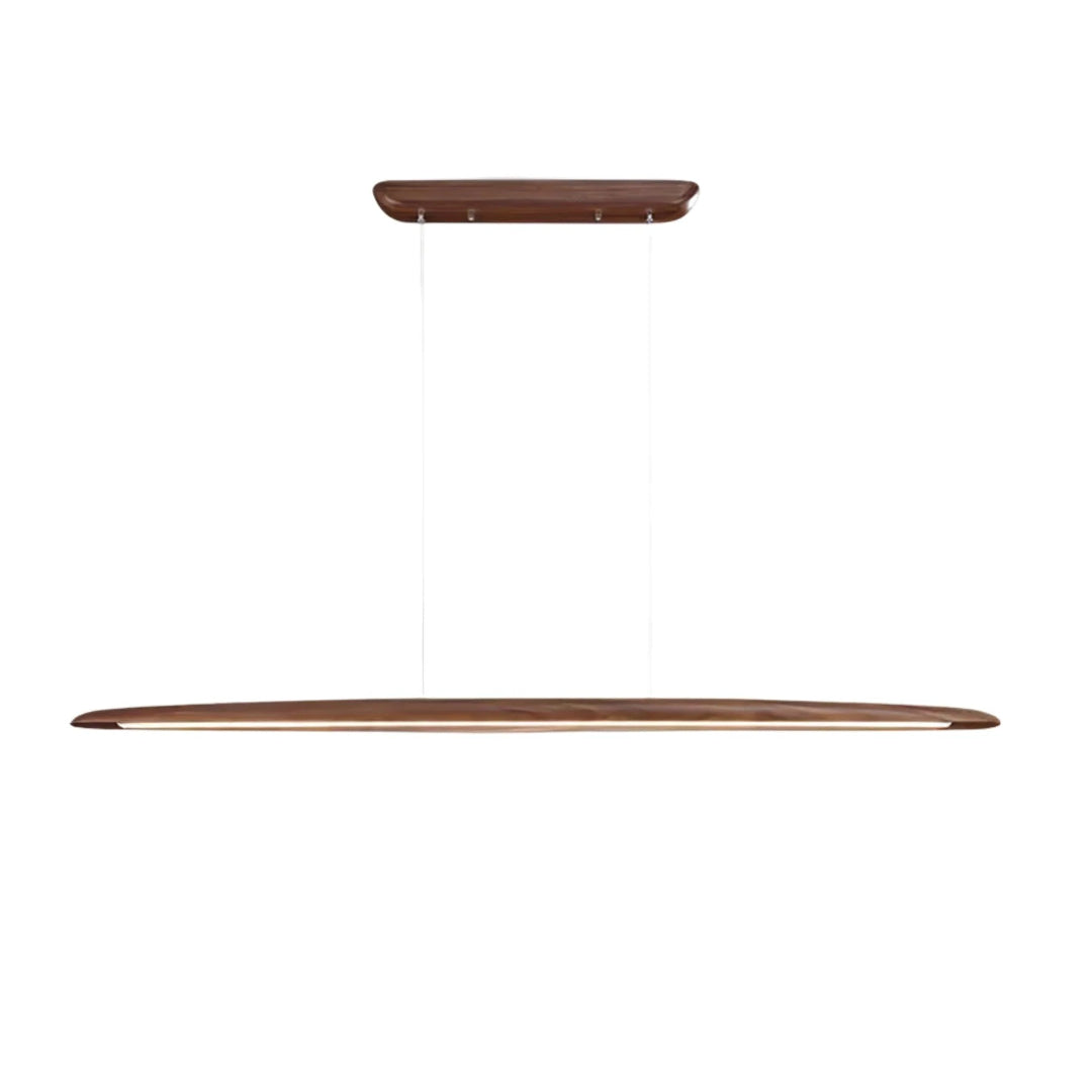 Japandi drewniana liniowa lampa wisząca – widok produktu 3 | Nuvira Home