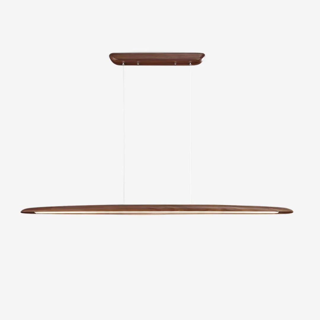 Japandi drewniana liniowa lampa wisząca – widok produktu 4 | Nuvira Home