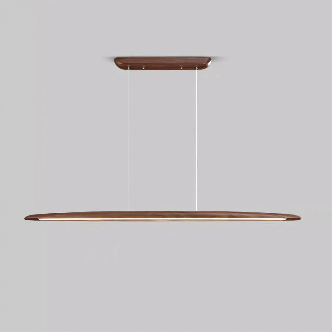 Japandi drewniana liniowa lampa wisząca – widok produktu 13 | Nuvira Home