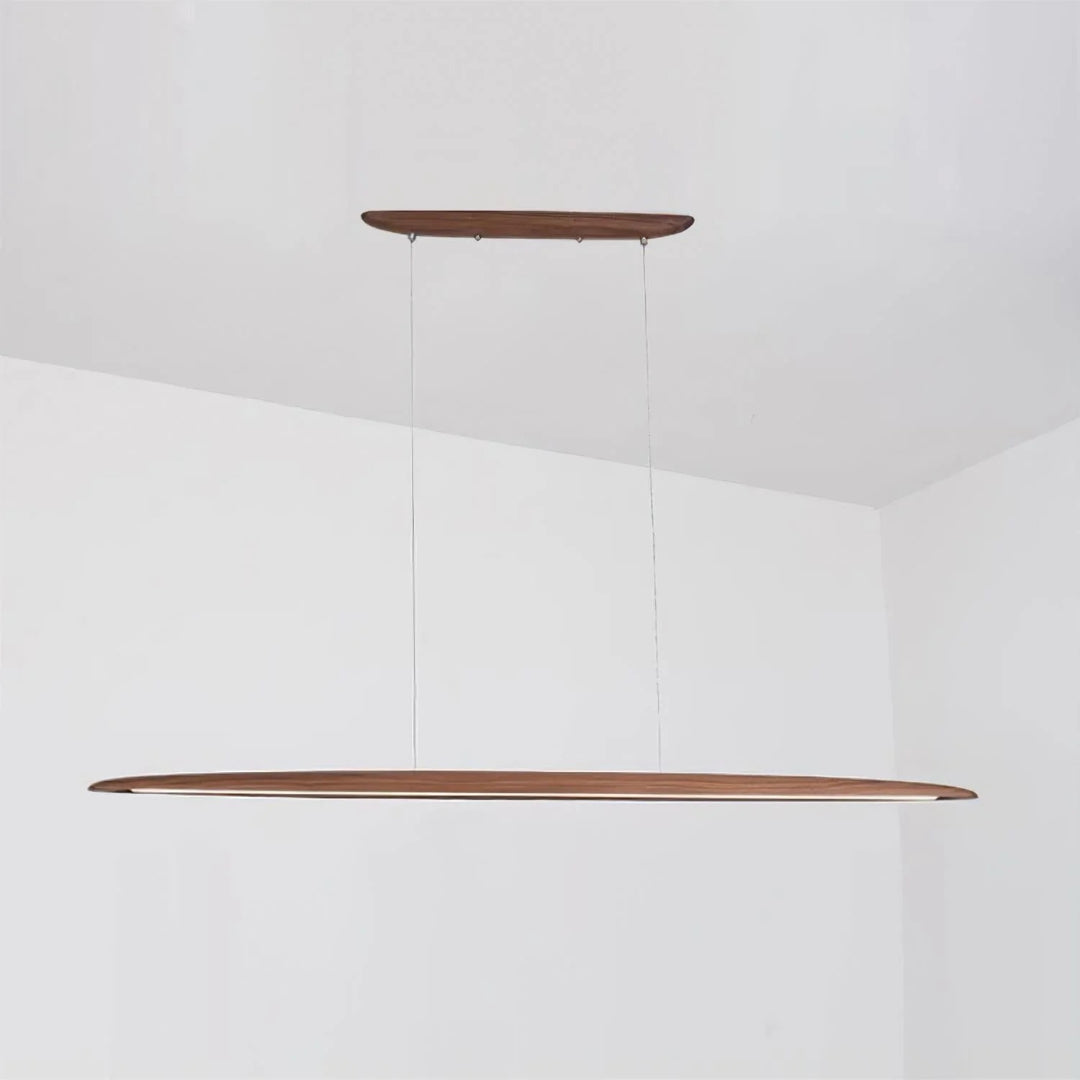 Japandi drewniana liniowa lampa wisząca – widok produktu 14 | Nuvira Home