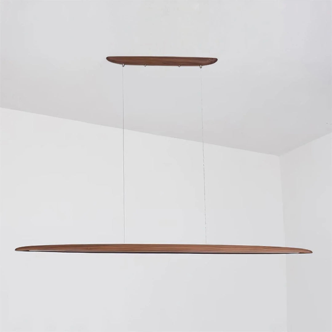 Japandi drewniana liniowa lampa wisząca – widok produktu 15 | Nuvira Home