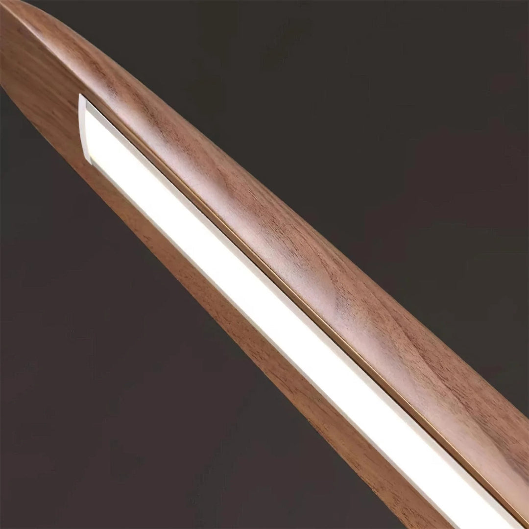 Japandi drewniana liniowa lampa wisząca – widok produktu 17 | Nuvira Home