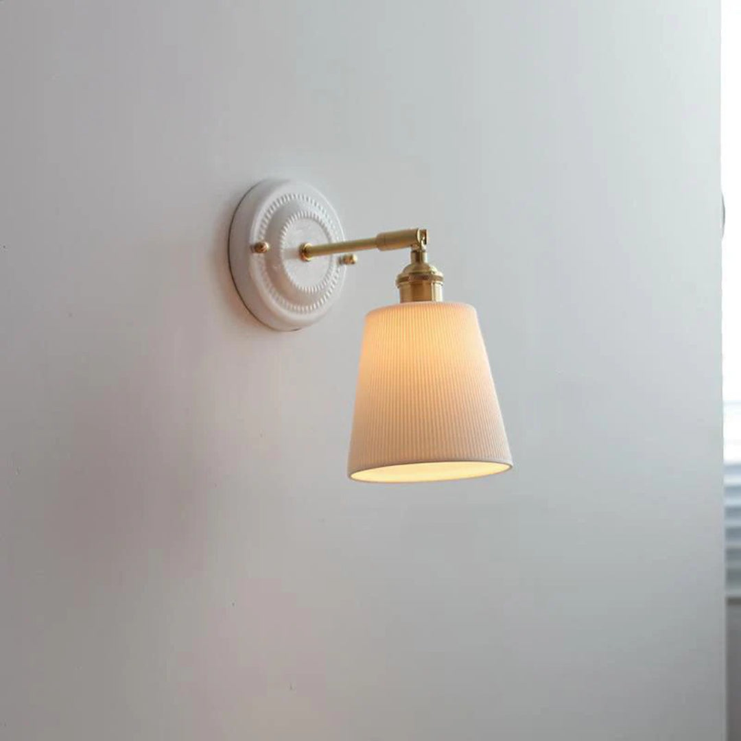 Japońska ceramiczno-mosiężna lampa ścienna – widok produktu 15 | Nuvira Home