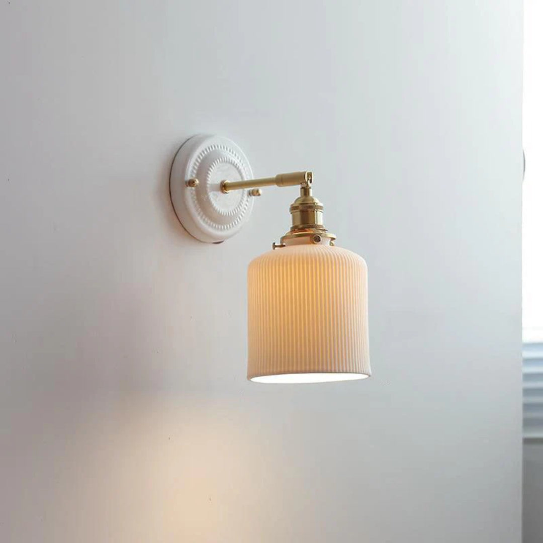 Japońska ceramiczno-mosiężna lampa ścienna – widok produktu 17 | Nuvira Home