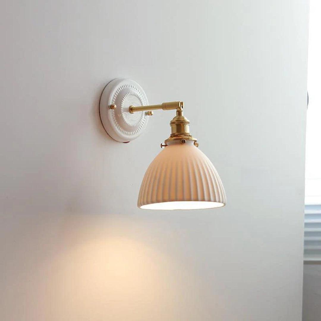 Japońska ceramiczno-mosiężna lampa ścienna – widok produktu 19 | Nuvira Home