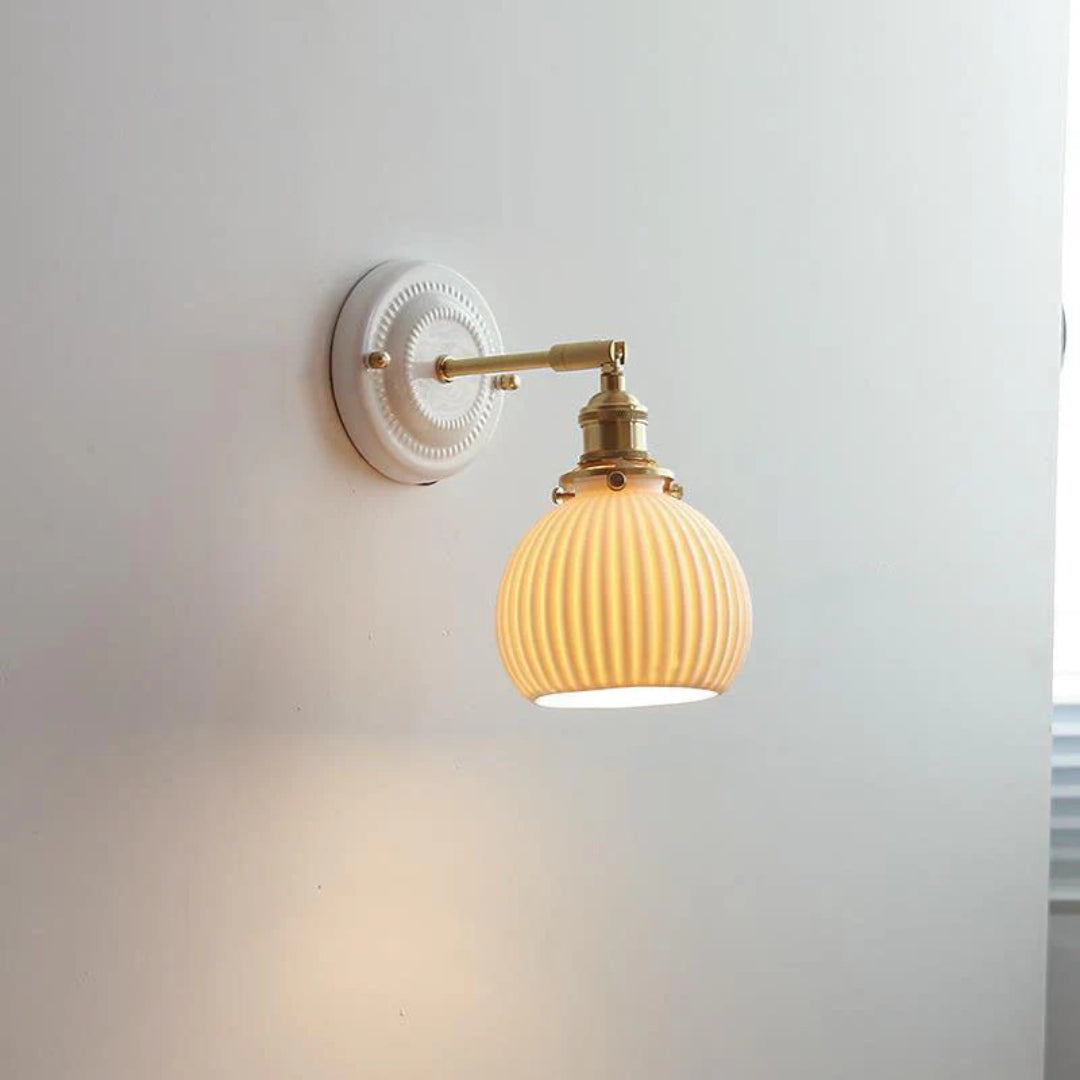 Japońska ceramiczno-mosiężna lampa ścienna – widok produktu 21 | Nuvira Home
