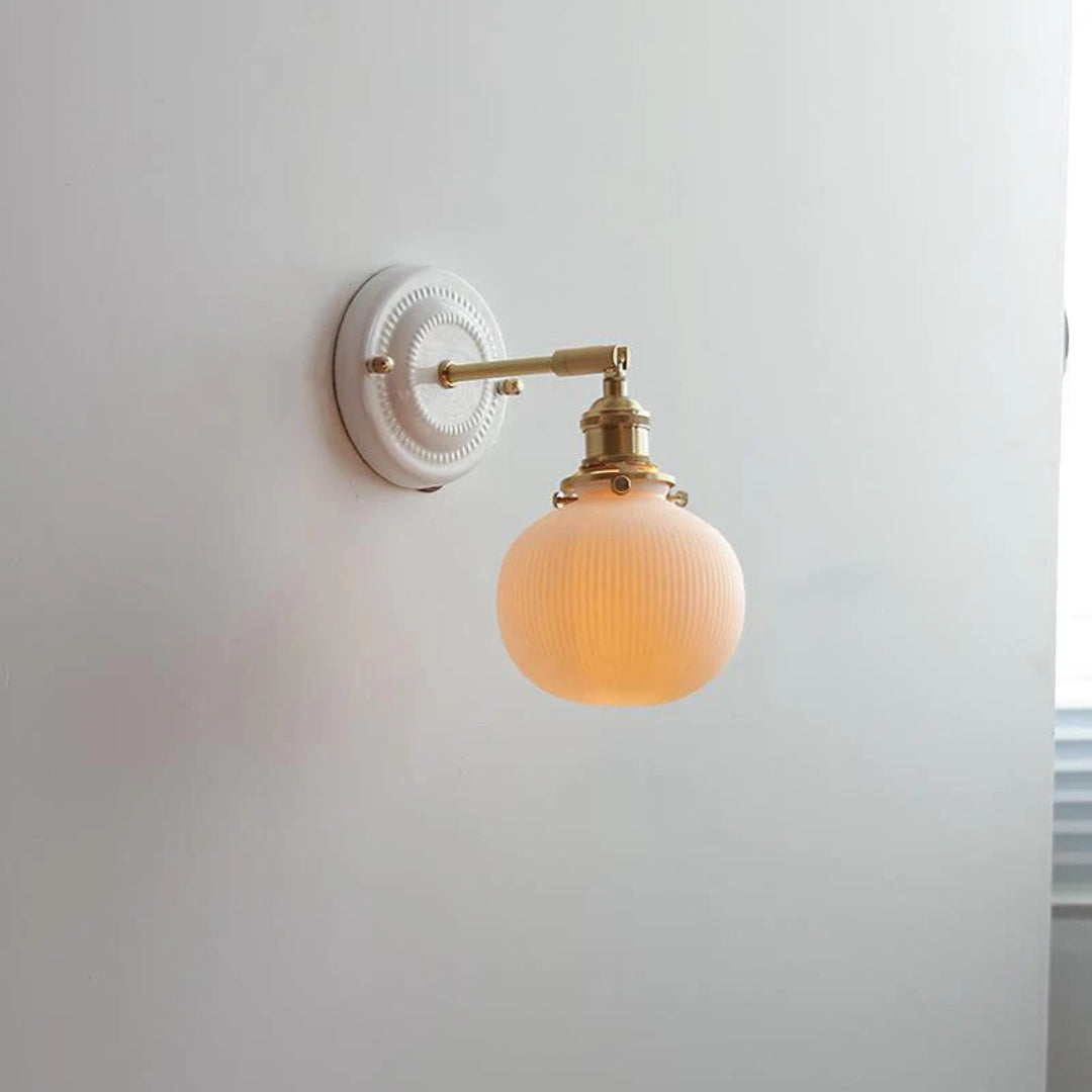 Japońska ceramiczno-mosiężna lampa ścienna – widok produktu 23 | Nuvira Home