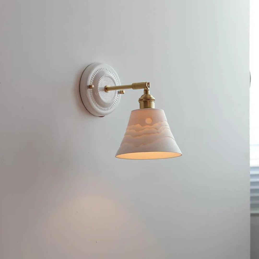 Japońska ceramiczno-mosiężna lampa ścienna – widok produktu 27 | Nuvira Home