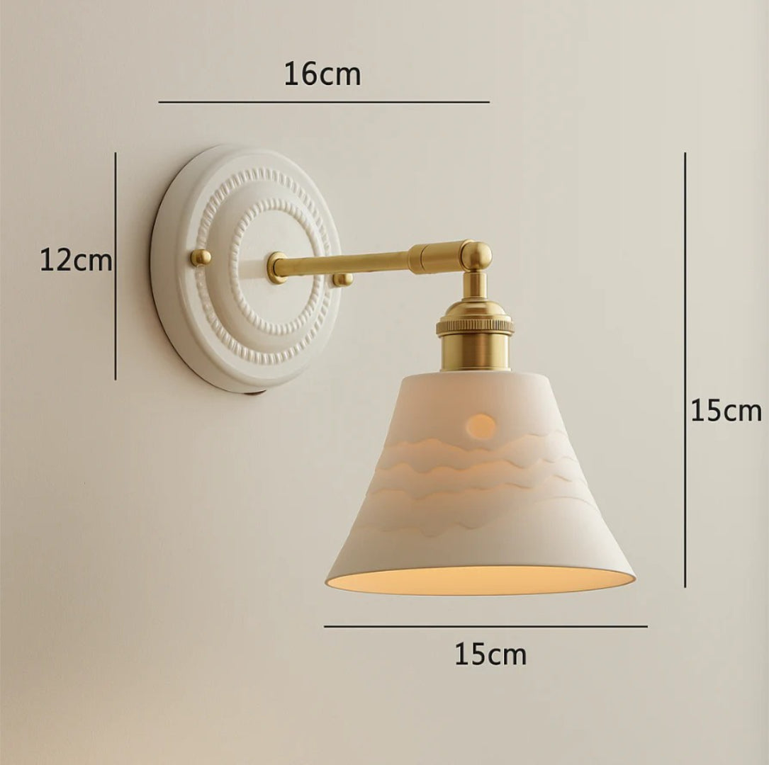 Japońska ceramiczno-mosiężna lampa ścienna – widok produktu 28 | Nuvira Home