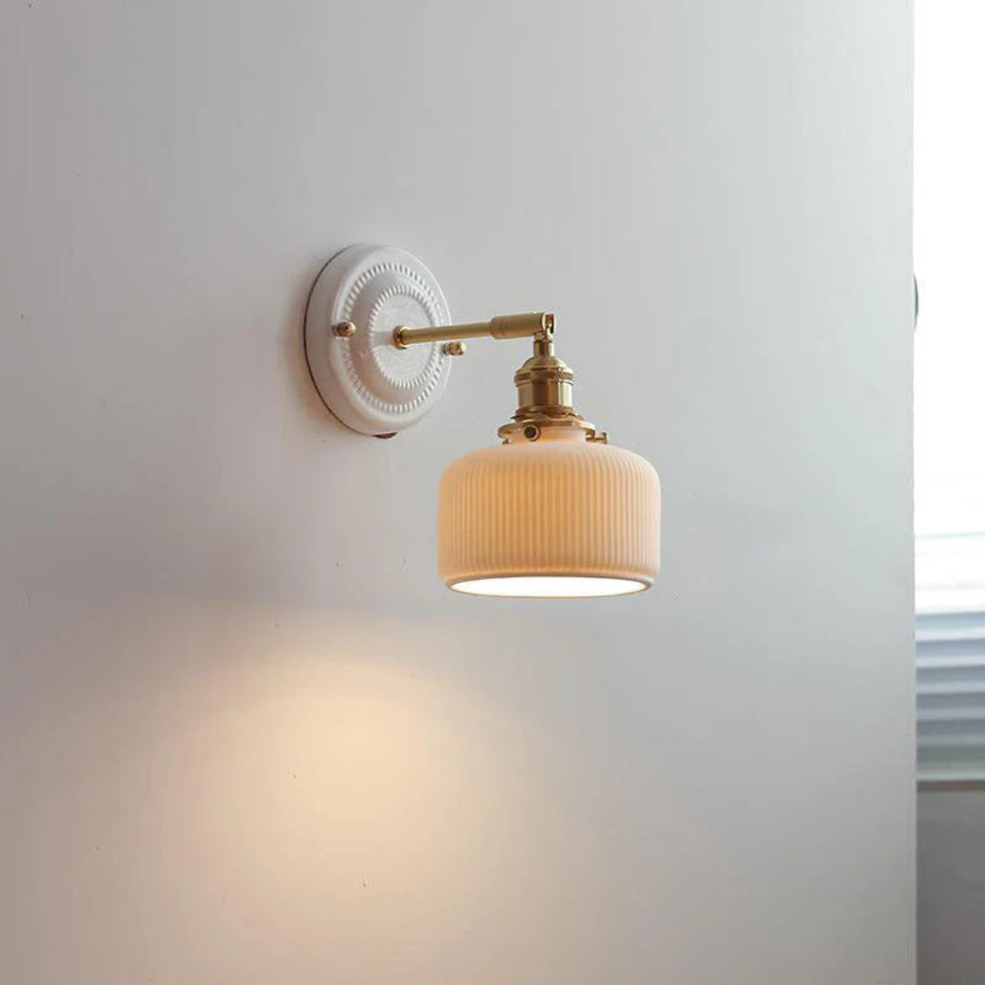 Japońska ceramiczno-mosiężna lampa ścienna – widok produktu 29 | Nuvira Home