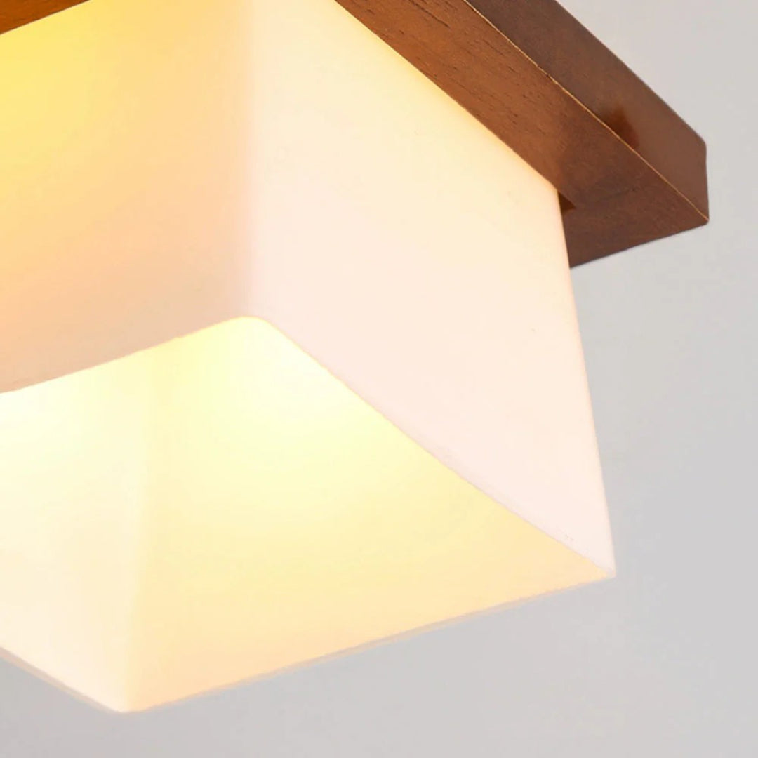 Japońska drewniana lampa sufitowa w minimalistycznym stylu – widok produktu 9 | Nuvira Home