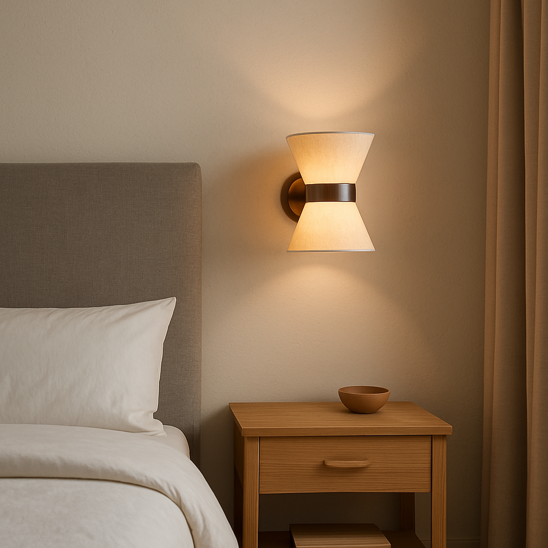Jedwabna Lampa Ścienna W Stylu Wabi Sabi – widok produktu 3 | Nuvira Home
