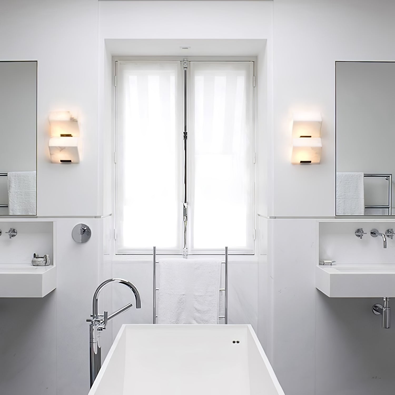 Kinkiet Art Deco z Kostkami Alabastrowymi i Wbudowanym LED – widok produktu 11 | Nuvira Home