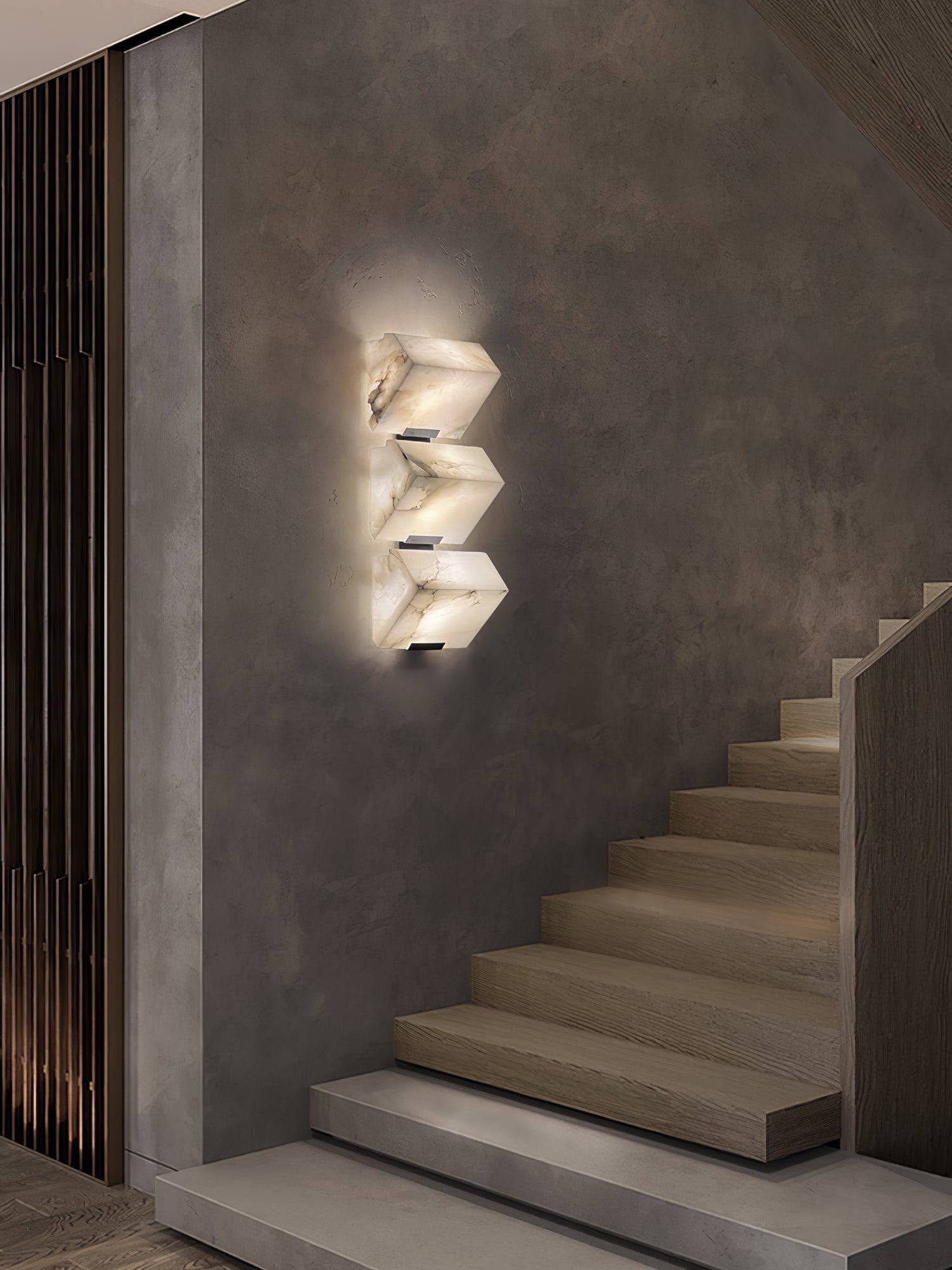 Kinkiet Art Deco z Kostkami Alabastrowymi i Wbudowanym LED – widok produktu 23 | Nuvira Home