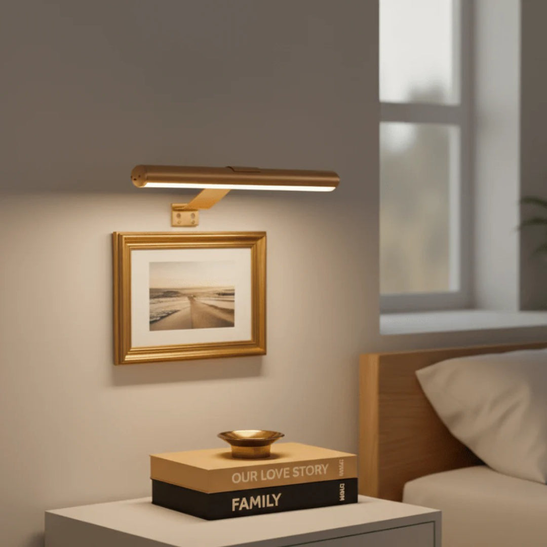 Klasyczna liniowa lampa LED do obrazów – widok produktu 1 | Nuvira Home