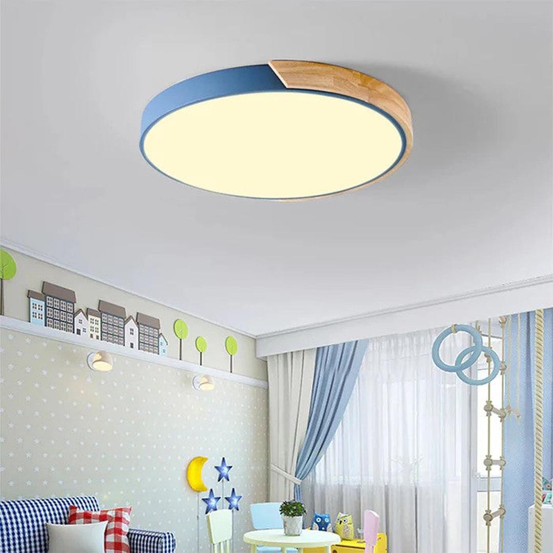 Kolorowa Okrągła Lampa Sufitowa z Nowoczesnym Designem LED – widok produktu 5 | Nuvira Home