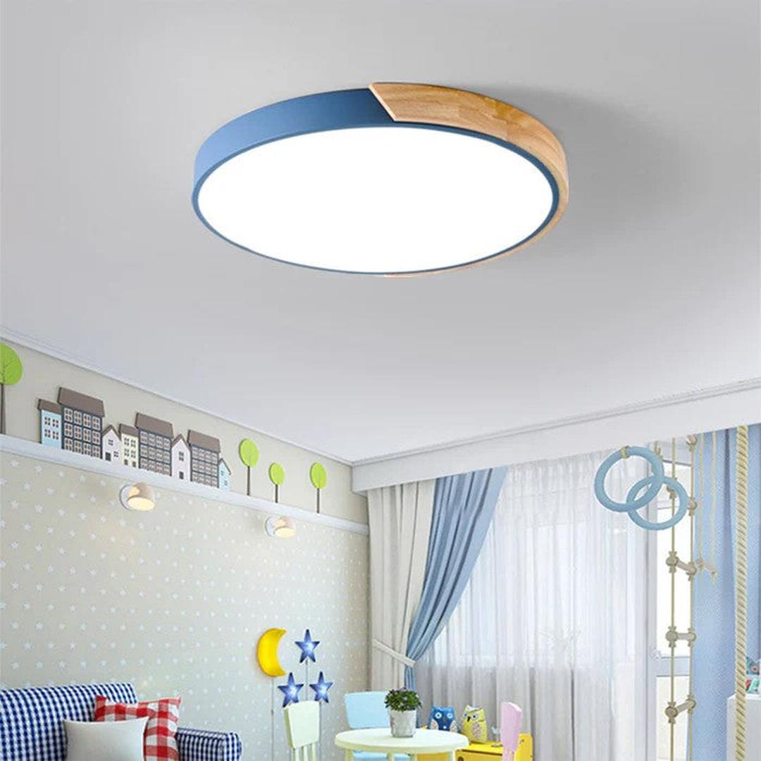 Kolorowa Okrągła Lampa Sufitowa z Nowoczesnym Designem LED – widok produktu 18 | Nuvira Home